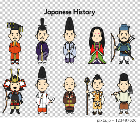 Japanese History Full Body Illustration 2 Nara to Heian Japanese History Full Body Illustration 2 Nara to Heian 123497620