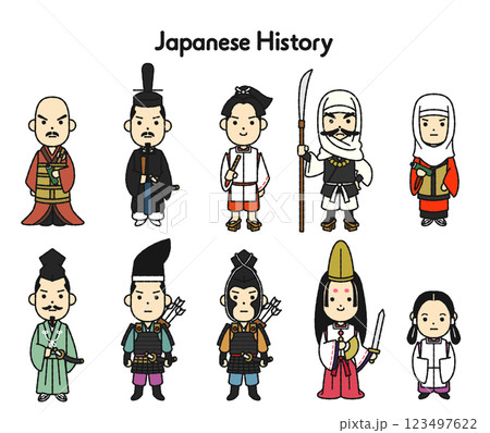 日本史全身イラスト3 平安〜鎌倉 日本史全身イラスト3 平安〜鎌倉 123497622