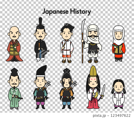日本史全身イラスト3 平安〜鎌倉 日本史全身イラスト3 平安〜鎌倉 123497622