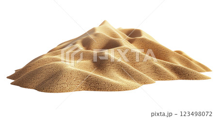 Desert sand pile, dune isolated on white background png transparent clipart. Desert sand pile, dune isolated on white background png transparent clipart. 123498072