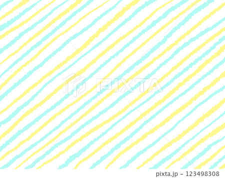ゆるい線で描いたポップな斜めストライプ 123498308