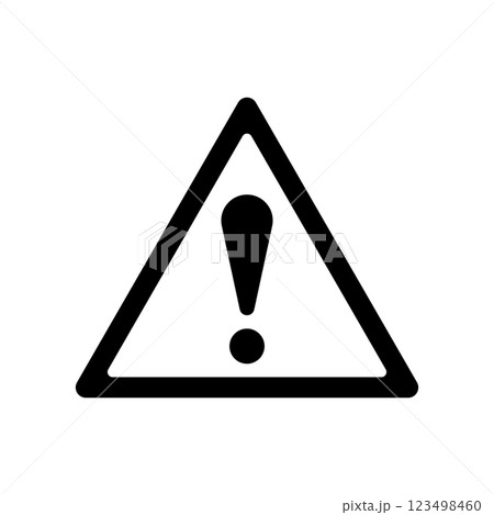 注意マークのアイコンイラスト 123498460