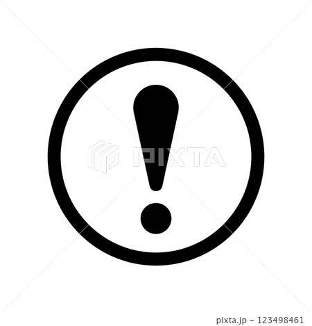 ビックリマークのアイコンイラスト 123498461