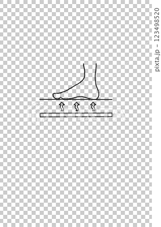 シンプルな床暖房のイラスト＿足・床 123498520