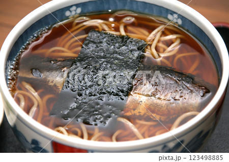 にしんそば　にしん蕎麦　鰊そば　江差名物グルメ 123498885