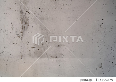 Close-up of a textured concrete wall with natural imperfections and rugged patterns 123499879