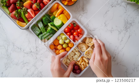 Fresh Fruit and Snack Box for Healthy Eating 123500217