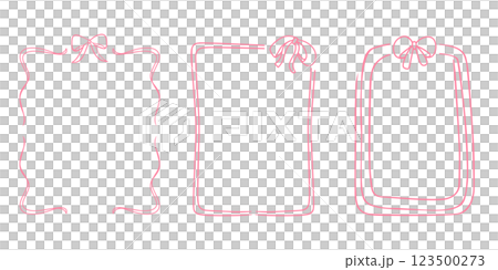 Frames with ribbon or bow doodle hand drawn for element, beauty, fashion and illustration Frames with ribbon or bow doodle hand drawn for element, beauty, fashion and illustration 123500273