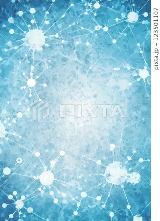 White and light blue medical abstract gradient background with molecules. web banner 123501107