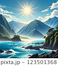 真夏の海岸 123501368