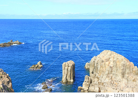 福井県坂井市、東尋坊の風景 123501388