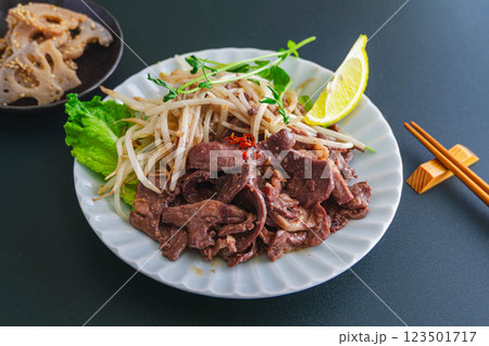焼いた味付けハツ 焼いた味付けハツ 123501717