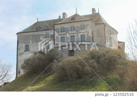 Olesko Castle building near Lviv, Ukraine in spring Olesko Castle building near Lviv, Ukraine in spring 123502510