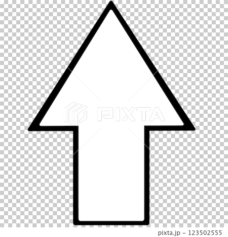 白色向上箭頭圖示簡單引導展示素材 123502555