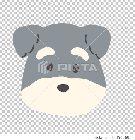 可愛い手書きのミニチュアシュナウザーの顔のアイコンイラスト 可愛い手書きのミニチュアシュナウザーの顔のアイコンイラスト 123502690