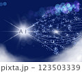 光輝くAIをイメージした絵 123503339