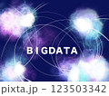 ビッグデータをイメージした濃い青色の背景図 123503342