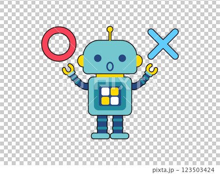 Cute robot characters: Maru and X Cute robot characters: Maru and X 123503424