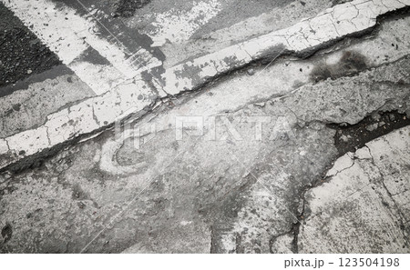 Grunge cracked asphalt background or texture. 123504198