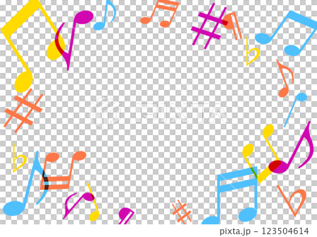 音符、音樂框架插圖 123504614