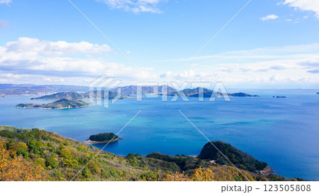 広島県尾道市の高見山展望台 広島県尾道市の高見山展望台 123505808