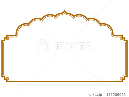 アジア風のタイトルフレーム。ベクターデータ。 123506053