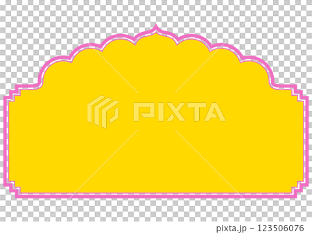 亞洲風格的標題框架。向量資料。 123506076