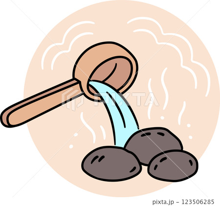 Finnish sauna doodle drawing Finnish sauna doodle drawing 123506285