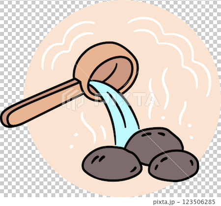 Finnish sauna doodle drawing Finnish sauna doodle drawing 123506285