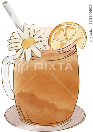 A jar of orange juice 123506602