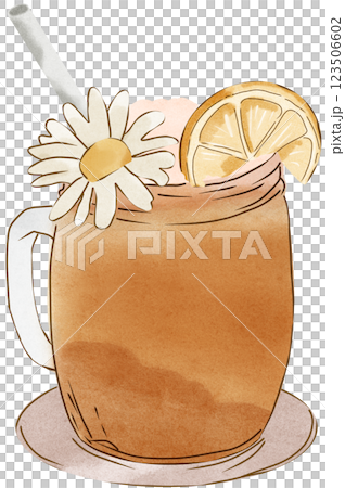 A jar of orange juice 123506602