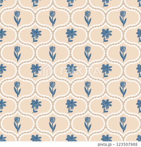 Flowers crayon drawn seamless pattern. Floral allover background. Damask botanic repeat backdrop. Surface pattern design spring ogee motif. Vector hand drawn illustration Flowers crayon drawn seamless pattern. Floral allover background. Damask botanic repeat backdrop. Surface pattern design spring ogee motif. Vector hand drawn illustration 123507988
