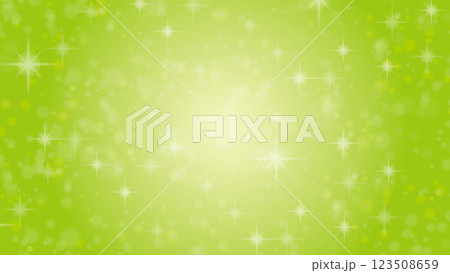 キラキラ　背景　黄緑　ベクター	 123508659