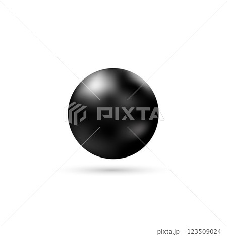 Abstract vector design element. Black Pearl with shadow. Eps 10 Abstract vector design element. Black Pearl with shadow. Eps 10 123509024