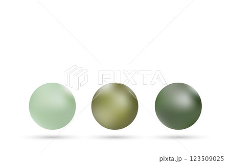 Color set glossy bubbles. Background with realistic 3d balls. Abstract minimal design. Vector illustration. Eps 10 123509025