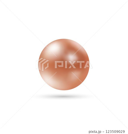 Abstract vector design element. Pearl with shadow. Eps 10 123509029