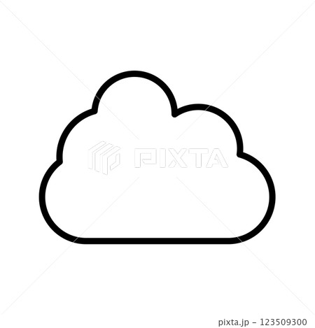 シンプルなクラウドアイコン 雲 曇り ベクター シンプルなクラウドアイコン 雲 曇り ベクター 123509300