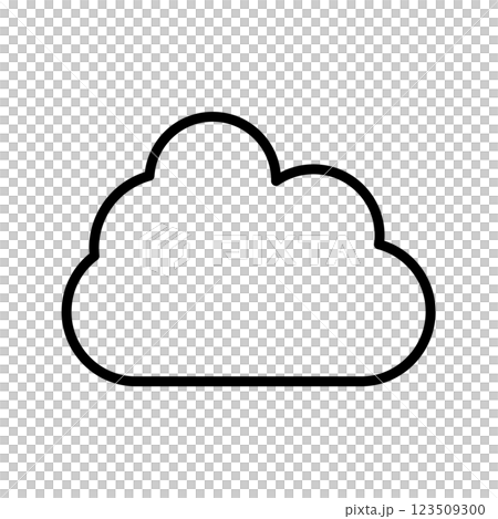 シンプルなクラウドアイコン 雲 曇り ベクター シンプルなクラウドアイコン 雲 曇り ベクター 123509300