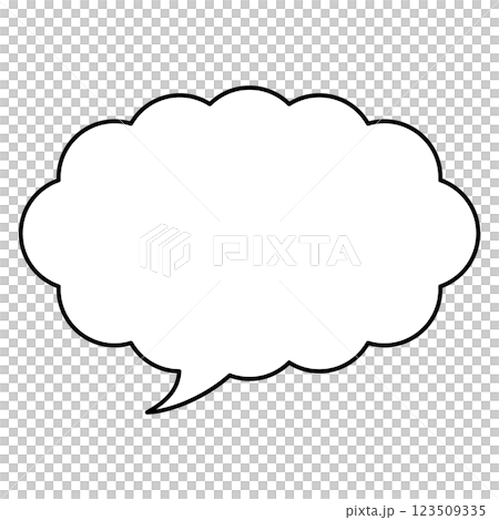 シンプルな吹き出しのイラスト 白背景 シンプルな吹き出しのイラスト 白背景 123509335