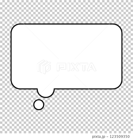Simple speech bubble illustration on white background Simple speech bubble illustration on white background 123509350