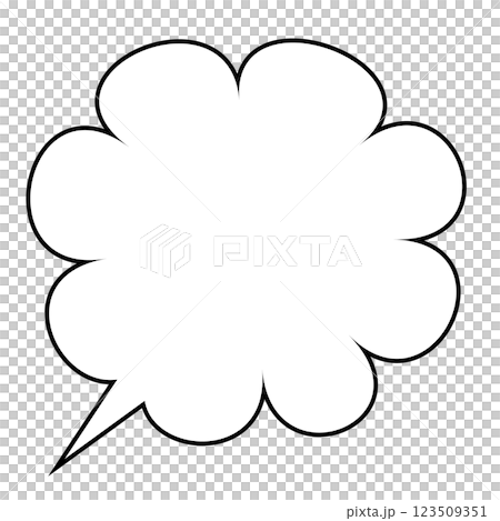 Simple speech bubble illustration on white background 123509351