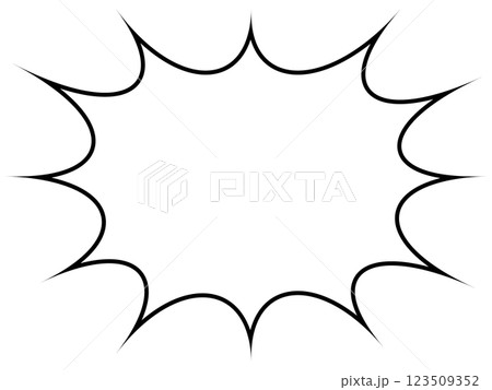 シンプルな吹き出しのイラスト　白背景 123509352