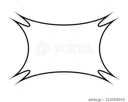 シンプルな吹き出しのイラスト　白背景 123509353