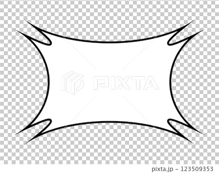 シンプルな吹き出しのイラスト　白背景 123509353