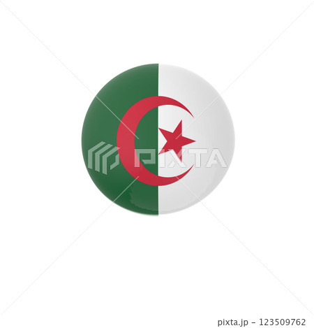 Algeria glossy button flag Algeria glossy button flag 123509762