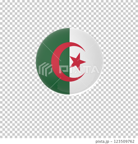 Algeria glossy button flag Algeria glossy button flag 123509762