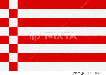 Official flag of Bremen. City in Germany. Conceptual collage on fabric texture Official flag of Bremen. City in Germany. Conceptual collage on fabric texture 123510210
