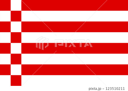 Official flag of Bremen. City in Germany. Illustration 123510211