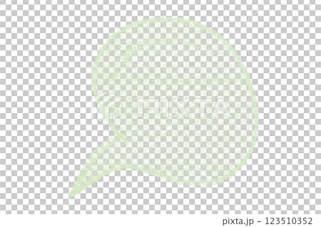 Separate green speech bubble on transparent background 123510352