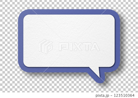 Purple paper speech bubbles separated on transparent background 123510364